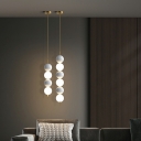 Modern Bronze Acrylic Lampshade Pendant with Adjustable Hanging Length and Bulb Not Included