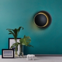 Modern Iron Rotatable LED Wall Lamp with Round Shape for Living Room