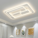 Modern Led Flush Mount Ceiling Lights with Iron and Acrylic Material