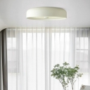 Sleek Metal LED Flush Mount Ceiling Light with White Acrylic Shade for Residential Use