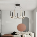 LED Bulb Acrylic Chandelier with Adjustable Hanging Length for Modern Ambiance in Residential Spaces