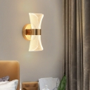 Contemporary Iron LED Light Wall Lamp Hardwired with Acrylic Lampshade for Living Room