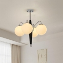 Contemporary Glass Shade Chandelier for Living Room and Bedroom