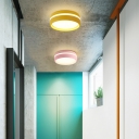 LED Bulb Modern Cylinder Flush Mount Ceiling Light with Acrylic Shade for Residential Use