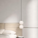 Modern Metal Pendant Light with Adjustable Hanging Length and Glass Lampshade