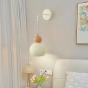 Contemporary Thickened Chassis Aluminum Wall Lamp with Metal Lampshade for Living Room
