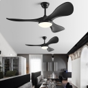 Modern Ceiling Fan with Remote Control, Adjustable Color Temperature, Metal Body