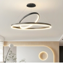Contemporary LED Metal Chandelier with Adjustable Hanging Length