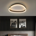 Modern LED Flush Mount Ceiling Light with Acrylic Lampshade for Bedroom