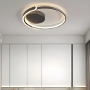 Contemporary Simple Metal Ceiling Light with Led Light Source for Living Room
