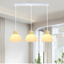 Modern Adjustable Hanging Length Living Room Pendant Light with Glass Shade