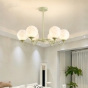 Contemporary Metal Chandelier with Adjustable Hanging Length
