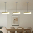 Modern Metal Adjustable Hanging Dining Room Pendant Light with Integrated Led