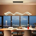 Modern Simple Integrated Led Island Light with Acrylic Lampshade for Dining Room