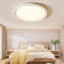 Modern Metal Flush Mount Ceiling Light with Integrated Led for Bedroom