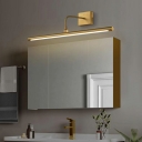 Modern Linear Acrylic Lampshade Vanity Light Fixture with Integrated Led