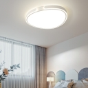 Modern Metal Flush Mount Ceiling Light with Acrylic Lampshade for Bedroom