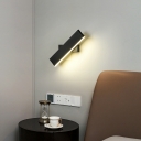 Modern Metal Living Room & Bedroom Wall Lamp with Integrated Led