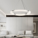 Modern Clear Glass Lampshade Chandelier with Adjustable Hanging Length