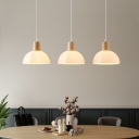 Contemporary Wood Bedroom Pendant Light with Adjustable Hanging Length