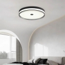 Modern Round Shape Flush Mount Ceiling Light with Integrated Led