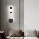 Scandinavian Iron Lampshade Bedroom Wall Sconce with Integrated Led