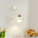 Modern Adjustable Hanging Length Bedroom Wall Light with Resin Shade
