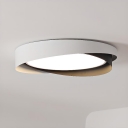 Simplistic LED 1 Light Circle Exposed Mount Ceiling Light with Acrylic Shade, Hardwired