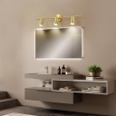 Modern Sunburst Bathroom Vanity Light with Metallic Alloy Shade