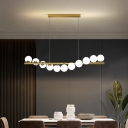 Globe Vitreous Shade Direct Connection Lighting for Over Kitchen Table Adapted for Bi-pin for Residential Use, Changeable Hanging Length