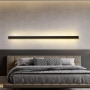 1 Light Linear Ambient Wall Sconce with Lucite Lampshade in a Modern Style, Fixed Wiring