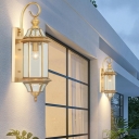 Modern Geometric Vitreous & Alloy Ambient Wall Light Adapted for LED/Incandescent/Fluorescent for Outdoor, Fixed Wiring