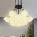 Adjustable Height Pendant Light  with Metal Fixture and Synthetic Shade