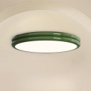 1 Light Polymer Shade Circular Flush Mount Ceiling Light for Residential Use Adapted for Led Light Fixture