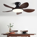 Reverse Flushmount Windmill Ceiling Fan with Light with 5 Blades ABS Plastic Fan Blade in a Trendy Style