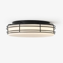 Simplistic LED 1 Light Circle Exposed Mount Ceiling Light with Shade, Hardwired