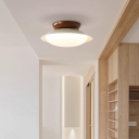 1 Light Semi Flush Symmetrical Polymerized Material Ceiling Sconce Adapted for Led Light Fixture for Residential Use in a Simplistic Style