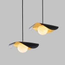 Modern Direct Connection Thread Ceiling Lamp with Glass Enclosure for Residential Use Adapted for Bi-pin, Variable Suspension Length