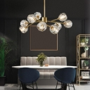 K9 Crystal Glass Shade Rock Crystal Sunburst Pendant Light  Adapted for Bi-pin with Crystal Component, Adjustable Height