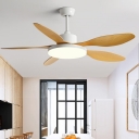 Changeable Hanging Length Pendant Bar Reverse Windmill Ceiling Fan with Light with 5 Blades ABS Plastic Fan Blade in a Minimalist Style