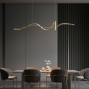 Direct Connection Linear Hanging Light Over Kitchen Island  for Residential Use Adapted for Led Light Fixture with Alloy Fixture