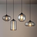 1 Light Trendy Hardwired Pendant Lamp with Glass for Residential Use, Flexible Hanging Length