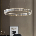 1 Light Adjustable Hanging Rod Chandelier Light with Enclosure and Crystal Component Adapted for Led