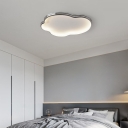 1 Light Ceiling Fixture Adapted for LED in Metal with Silica Gel Lampshade for Residential Use in a Modish Style