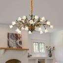 Starburst Down Simplistic Chain Chandelier Light with Adjustable Height