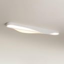1 Light Art Deco LED Flushmount Ceiling Lighting with Acrylic Shade, Direct Connection