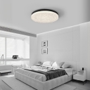 1 Light Alloy Round Flushmount Ceiling Light with Resin Shade, Hardwired