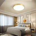 1 Light Simple Led Light Fixture Circle Flushmount Ceiling Fixture for Bedroom