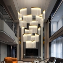 Tailorable Hanging Length LED Light Polymer Shade Thread Mounted Pendant Lamp with Fixed Wiring