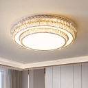 Modern Rock Crystal LED Exposed Mount Ceiling Sconce, Direct Connection